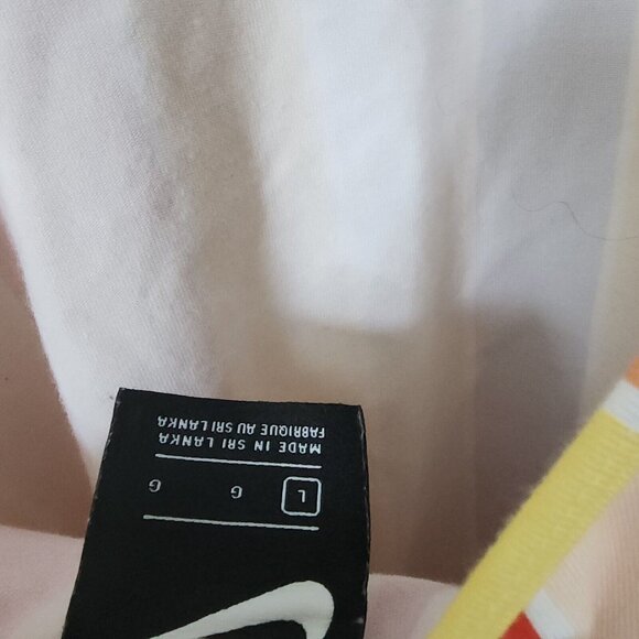 Nike Striped Retro Bodysuit Womens Large Multicolor Rainbow - Picture 5 of 5